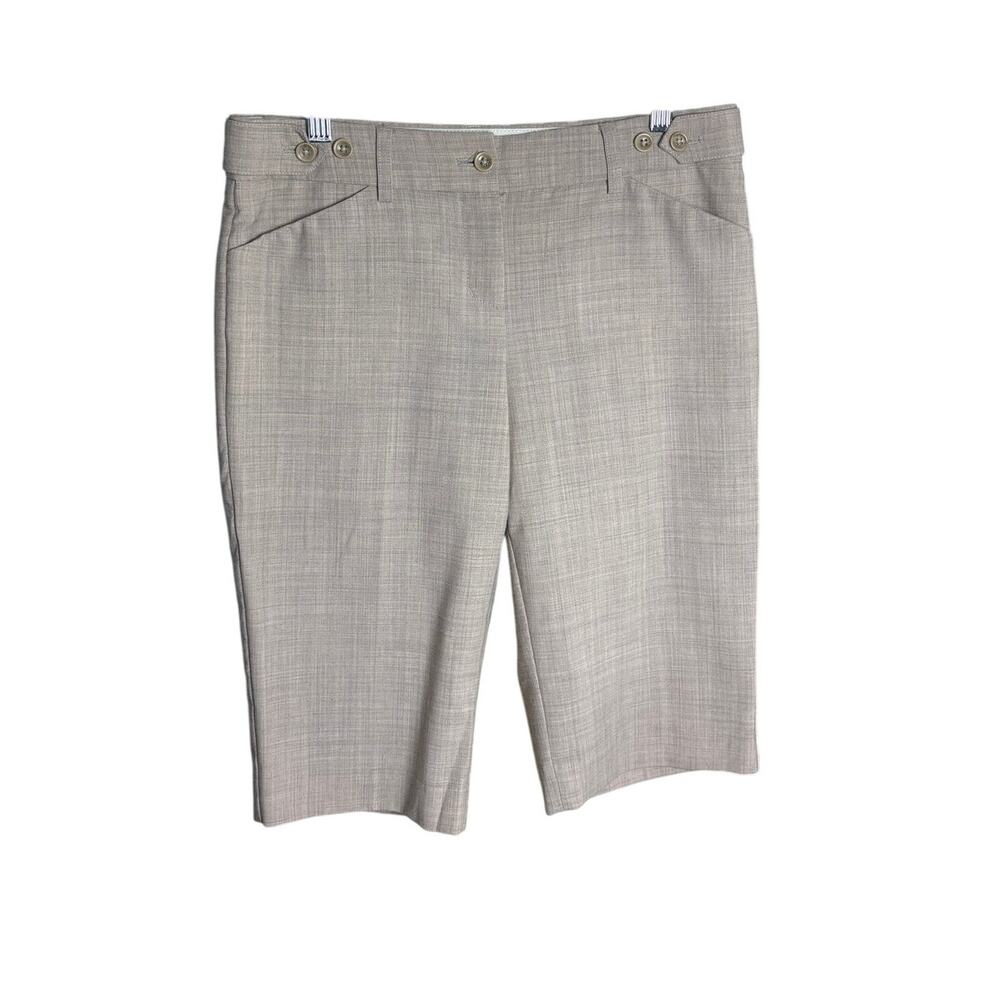 Express Editor Trouser Shorts Neutral Cream Dressy Workwear Sz 2 Low Rise